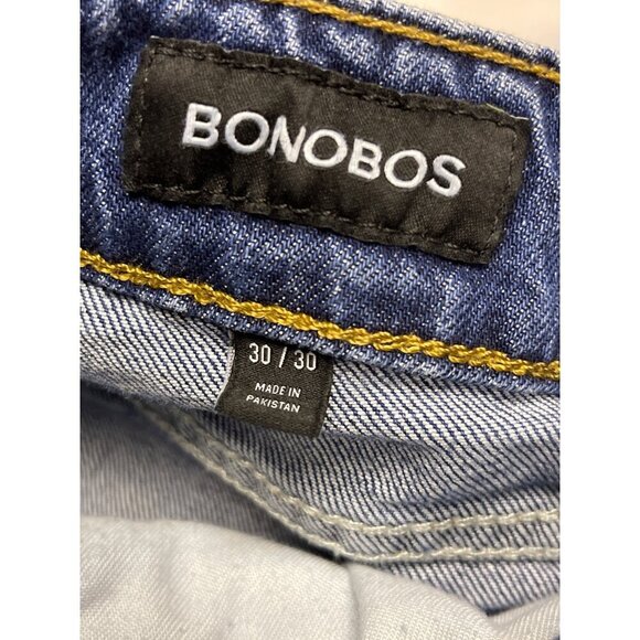 BONOBOS Men's Slim Leg Denim Blue Jeans Size 30 Medium Wash Stretch - Picture 6 of 6